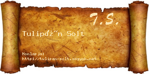 Tulipán Solt névjegykártya